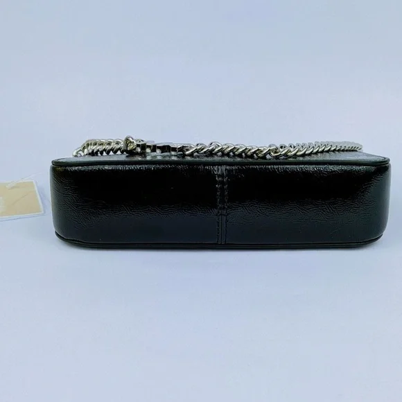 Michael Kors Black Chain Shoulder Bag Pouchette sm Jet set - Picture 4 of 8